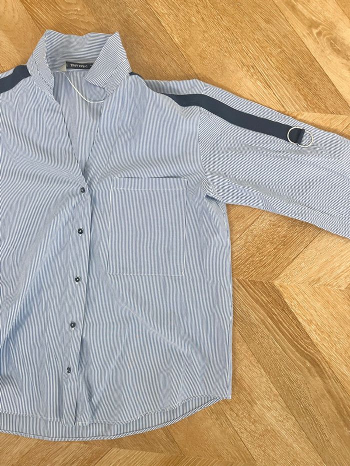 Chemise à rayures Zara bleu et blanc - photo numéro 6