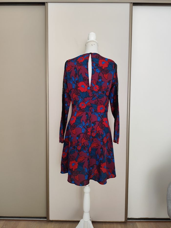 Robe Morgan taille 40 bordeaux motif floral automne hiver - photo numéro 7