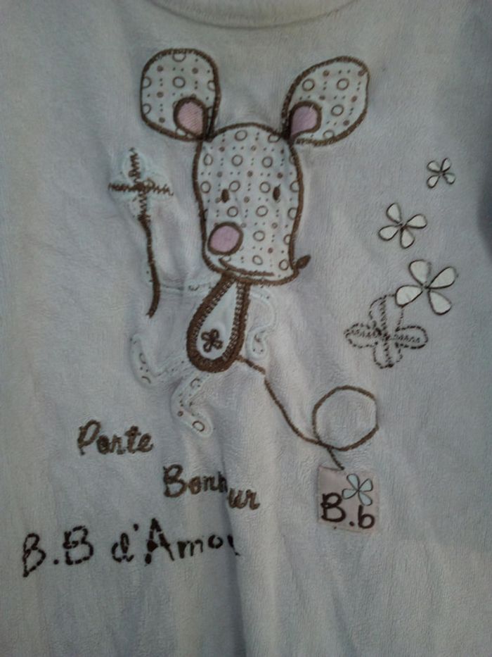 Pyjama Velours Bébé Taille 12 Mois - photo numéro 3