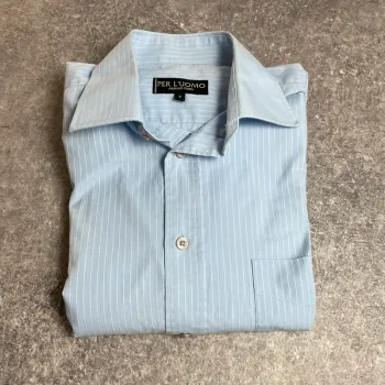 Chemise homme élégante Armand Thiery Per L’Uomo rayée bleu ciel 👔 #Business #Casual