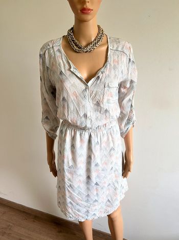 Robe imprimée mi longue avec manches 3/4 Kaporal taille M TBE