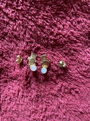 Boucles d’oreilles, enfants, plaqué or