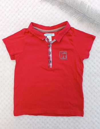 🔸T-shirt rouge manches courtes – Obaïbi – 6 mois🔸