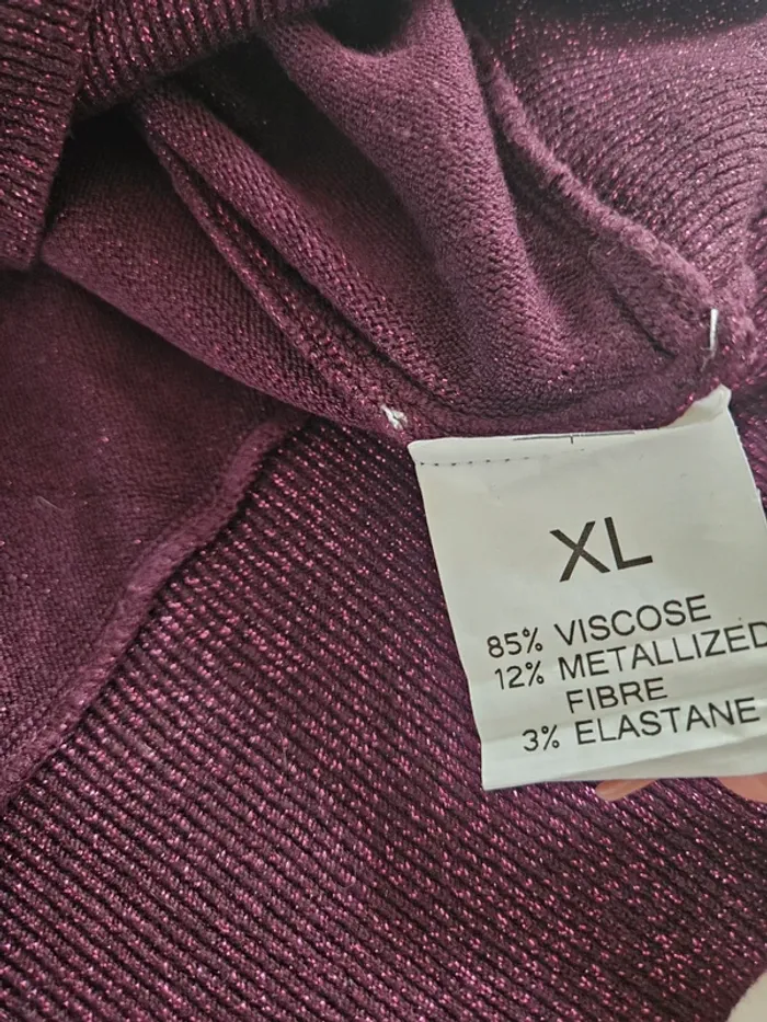 Cassis pull pailleté épaules nues taille XL - photo numéro 8
