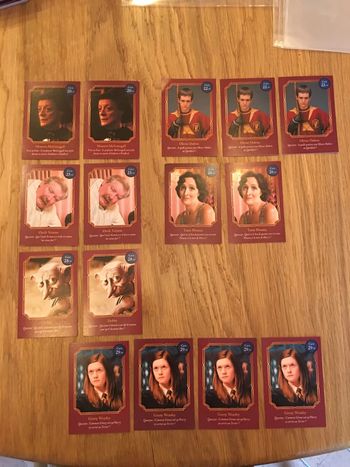 Lot 15 cartes Harry Potter n20 à 29 collection Auchan