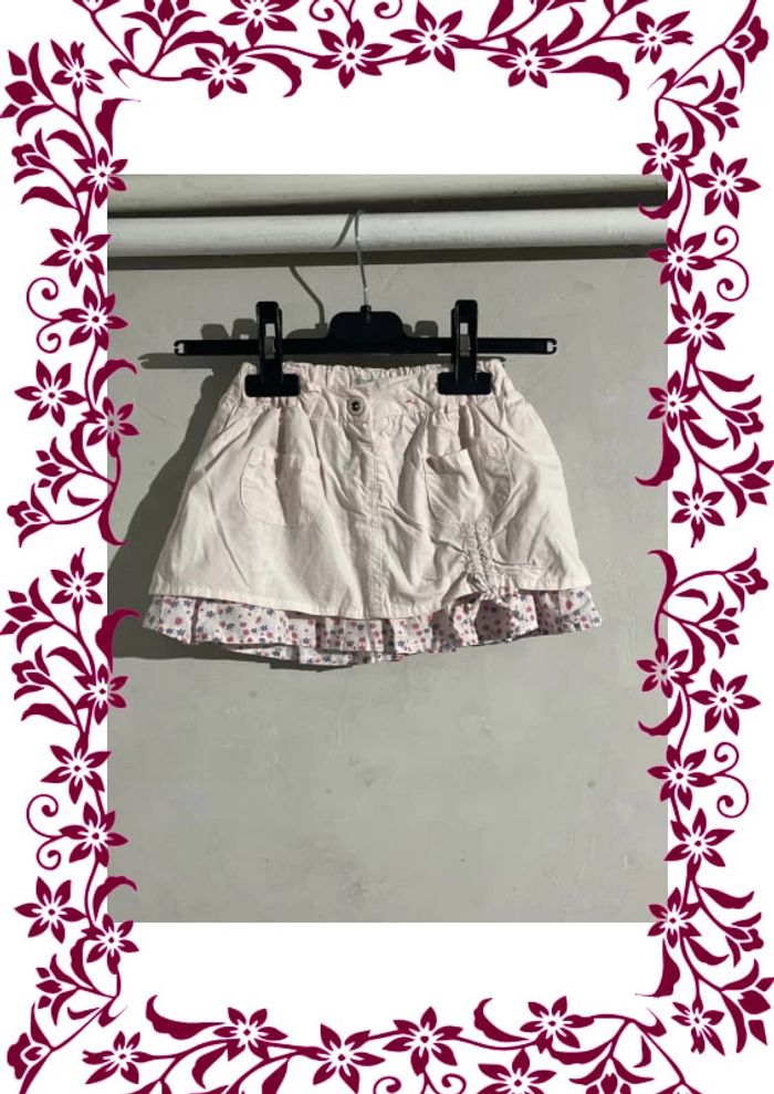 Jupe rose fleurie 12 mois