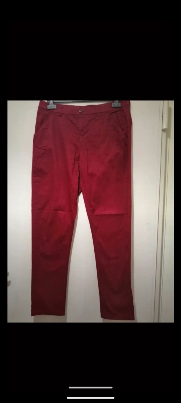 Pantalon vintage Yessica rouge. Taille 42/44