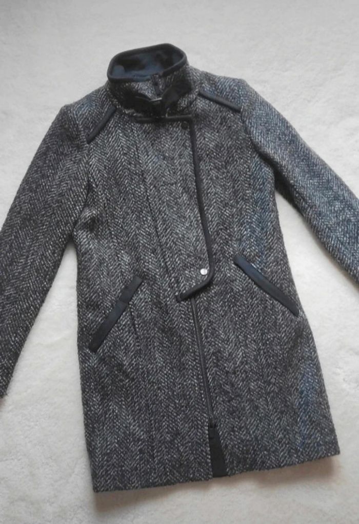 Magnifique manteau caban en laine femme gris Comptoir des cotonniers 34 - photo numéro 2