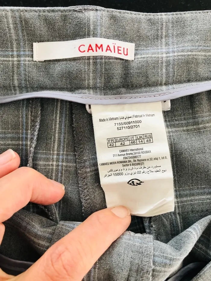 Pantalon à carreaux Taille 42 - photo numéro 7