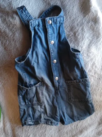 Salopette short bébé fille