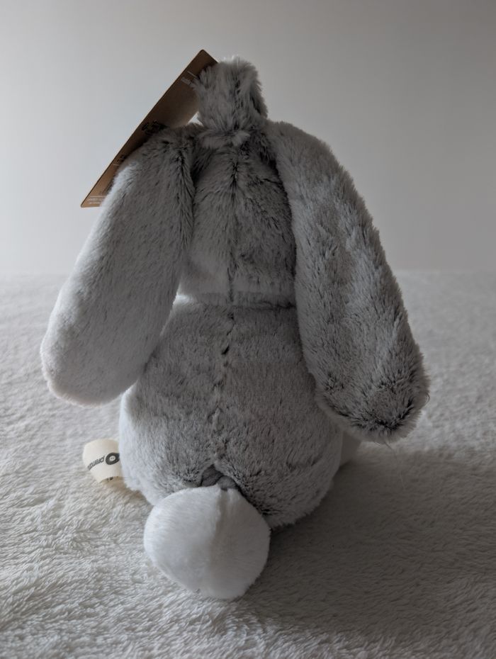 Peluche musicale Lapin Gris Blanc - photo numéro 2