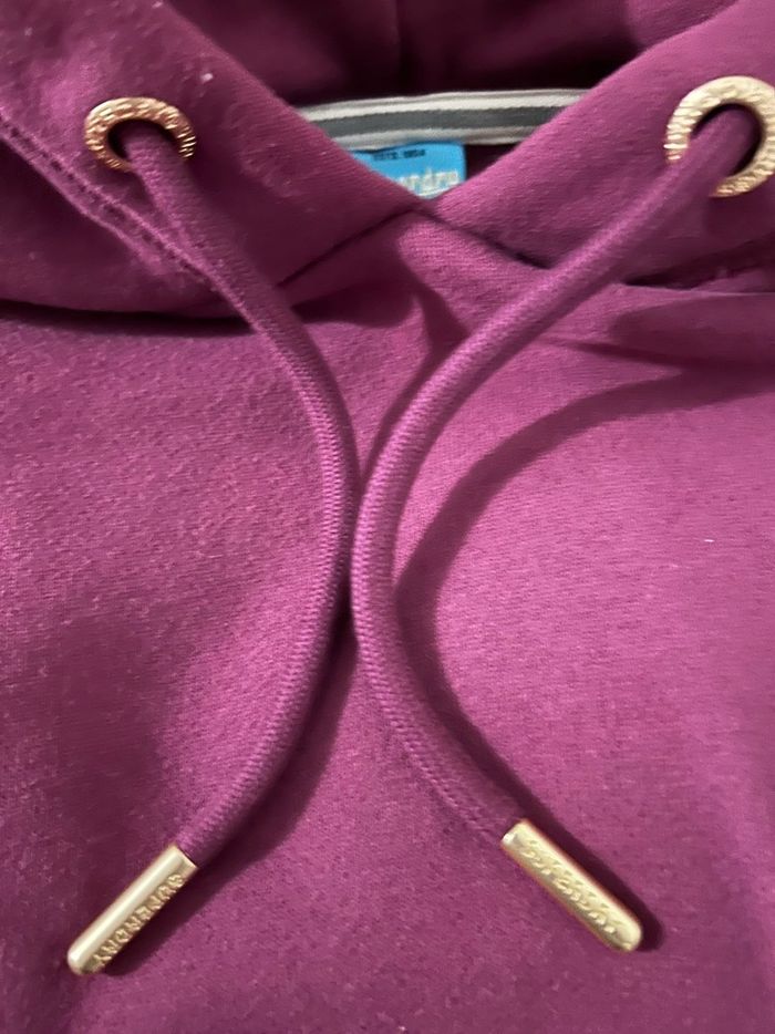 Sweat superdry bordeaux/prune 34 - photo numéro 4