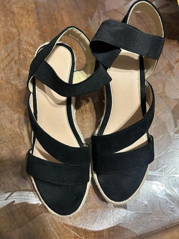 Espadrille noir compense