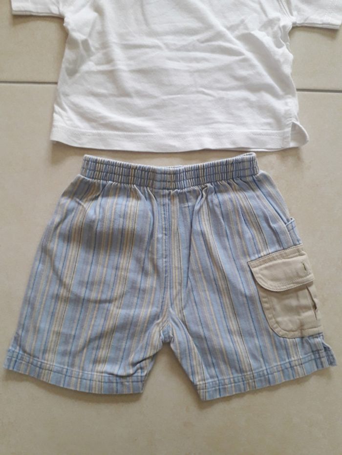 Ensemble t-shirt + short - 6 mois - photo numéro 6