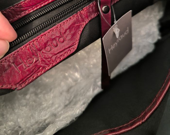 Sac à bandoulière en cuir style croco - photo numéro 2
