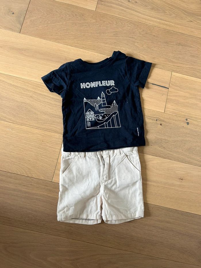 Lot d'un short et d'un tee shirt bébé garçon
