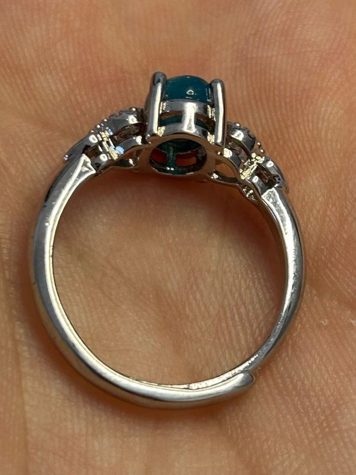 Bague réglable en laiton et en apatite – Clarté & Expression - photo numéro 9