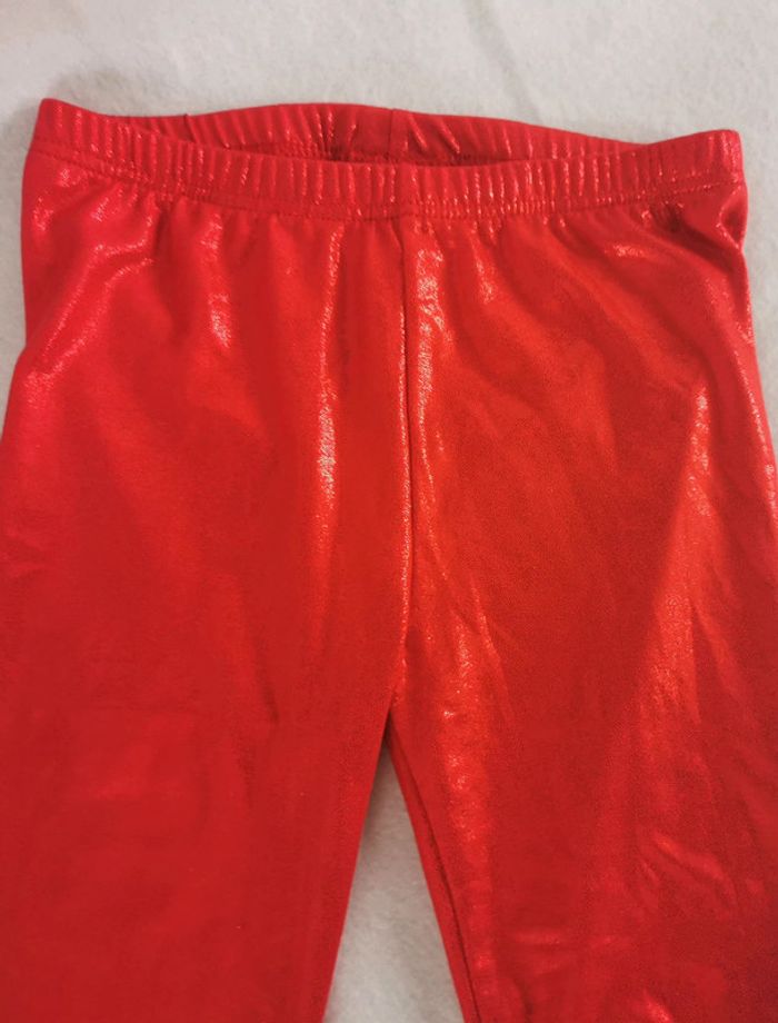 Legging 👸 Minnie, rouge, aspect brillant, Disney, 5ans, 110cm - photo numéro 5