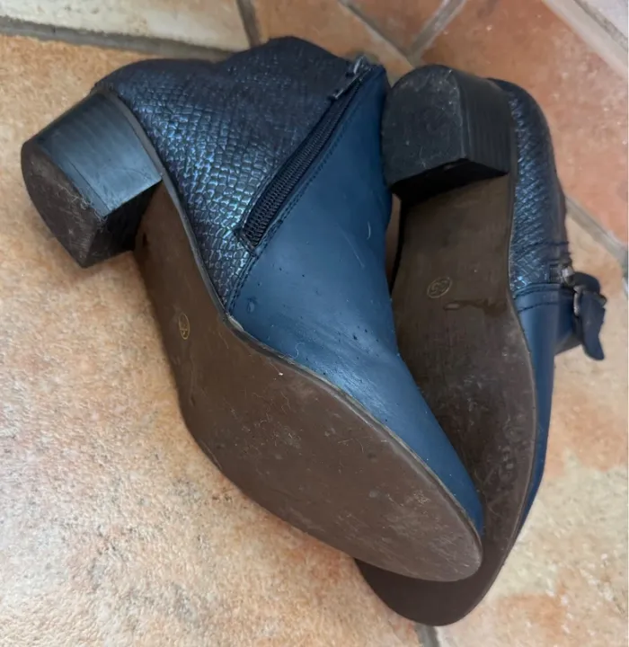 Bottines bleu marine taille 35 ki.te.toi - photo numéro 6