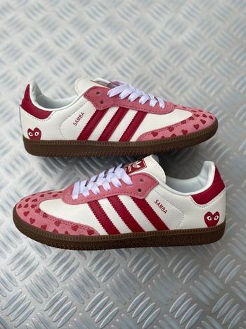Adidas Samba OG X CDG Pink Hearts Rouge 37
