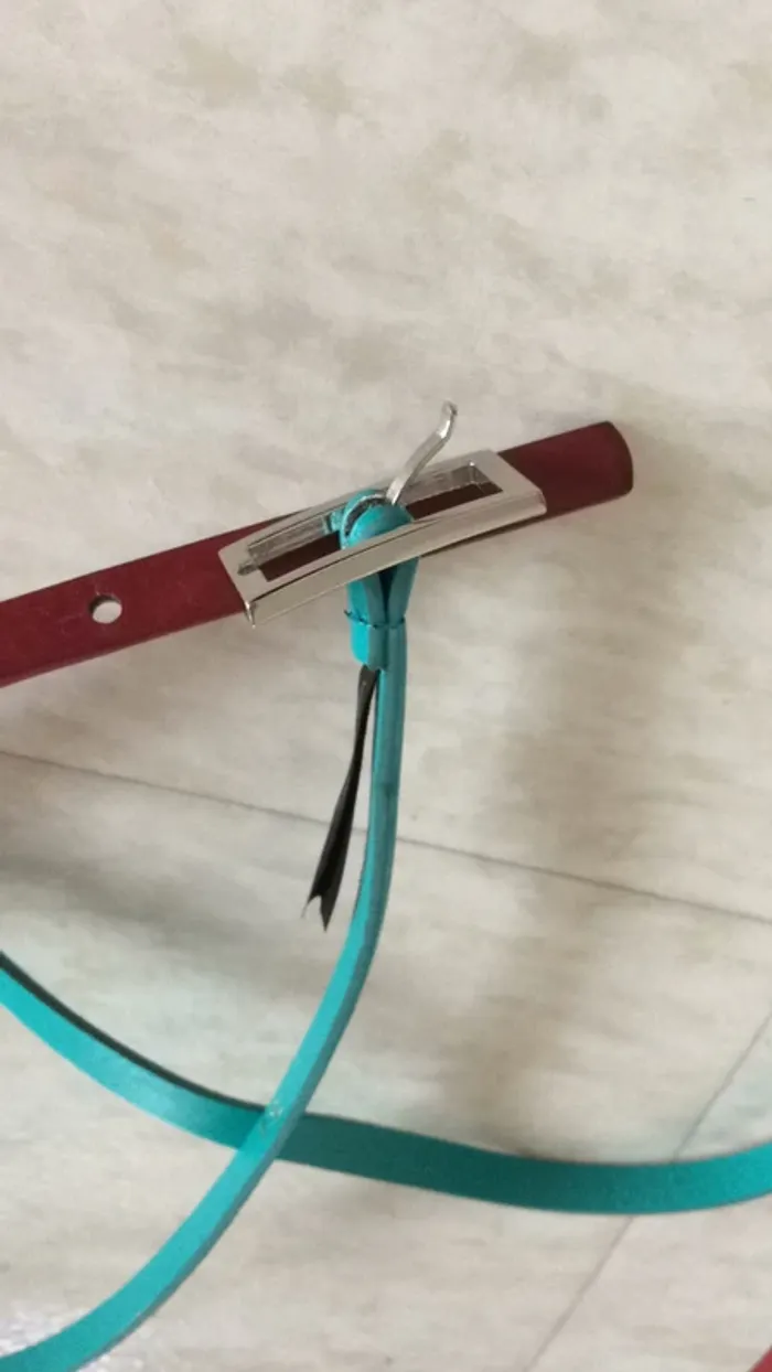 Lot de 2 ceintures rouge ou turquoise - photo numéro 2
