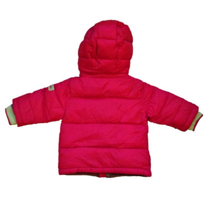 Blouson à capuche doudoune rouge 6 mois DPAM - photo numéro 5