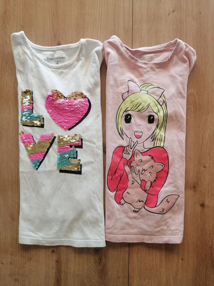 Lot t shirts fille manches longues 6ans