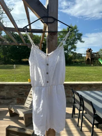 Combishort en dentelle blanche 36/S