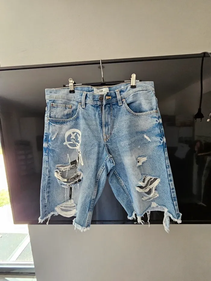 Short jean bleu FSBN homme taille M