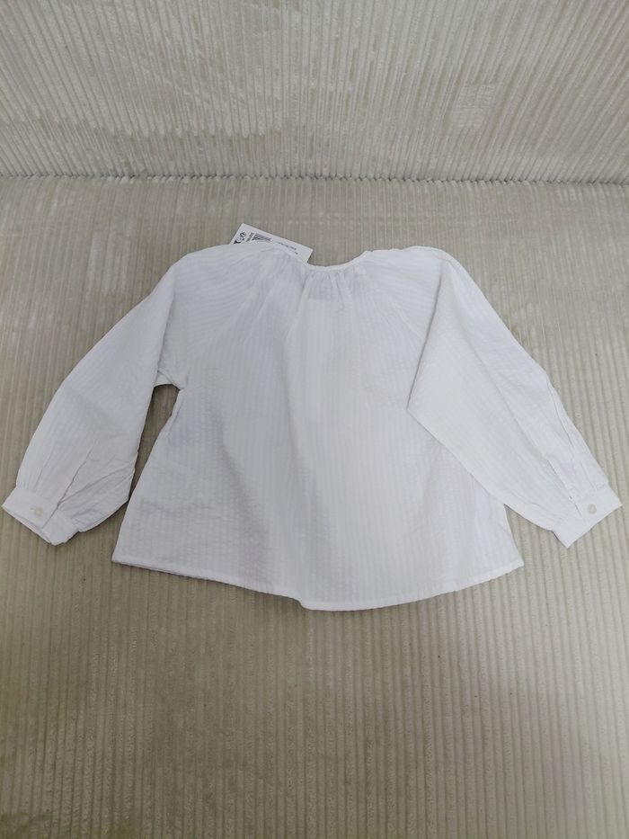 Blouse manches longues blanche 3 ans - photo numéro 4