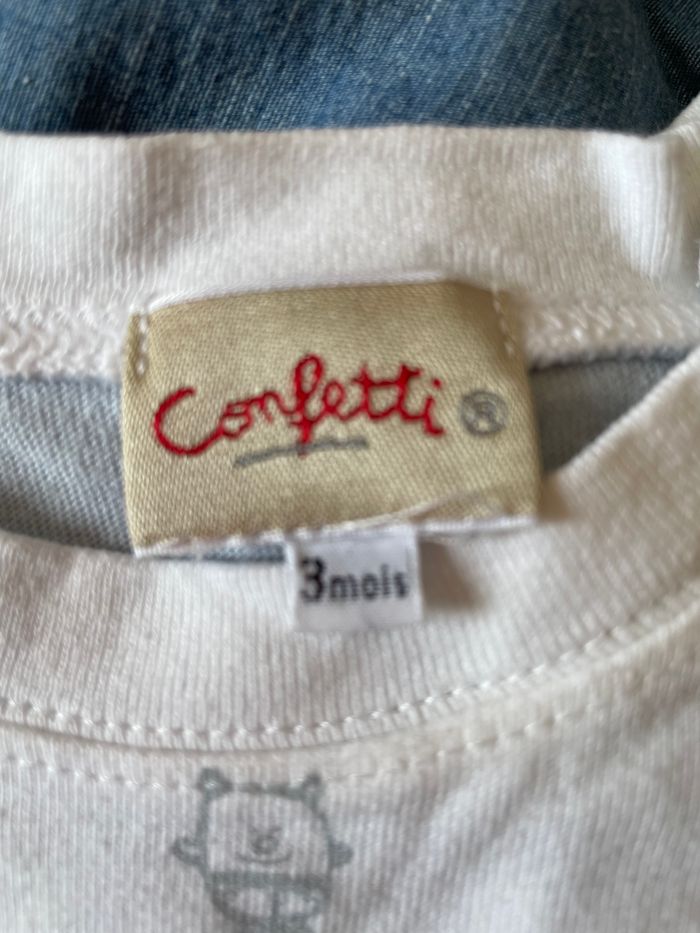 Ensemble pantalon léger et t-shirt manches courtes garçon 3 mois Confetti - photo numéro 4