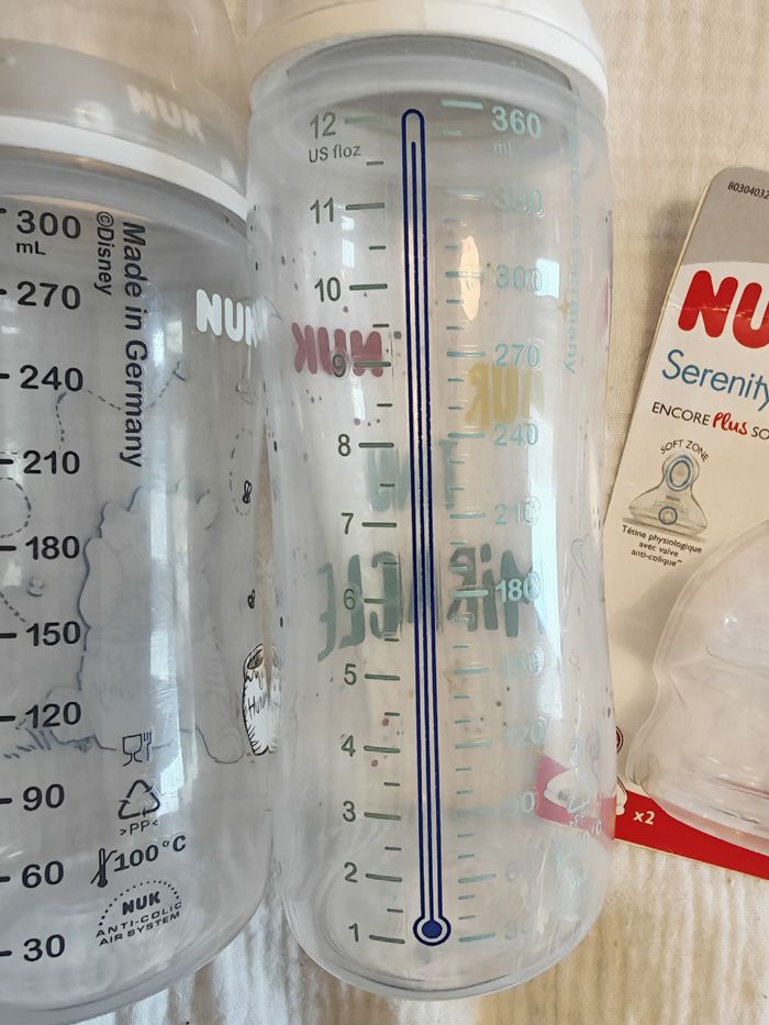 Lot de 2 biberons NUK + tétines neuves - photo numéro 3
