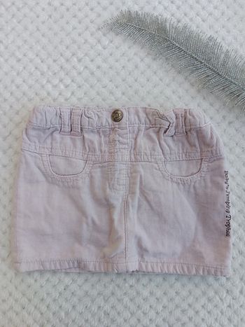 🔸Jupe velours côtelé rose pâle In Extenso - 24 mois🔸
