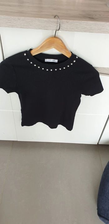 Haut noir strass Zara taille S neuf