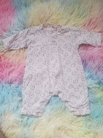 🌸 Pyjama de naissance absorba rose avec cœur