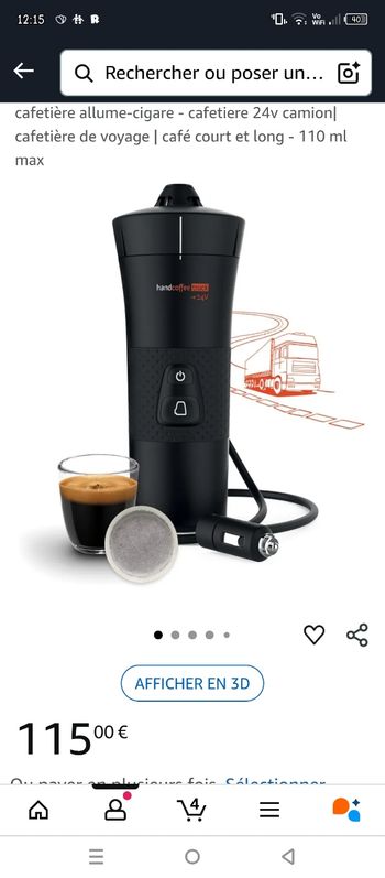 Machine a café de camion