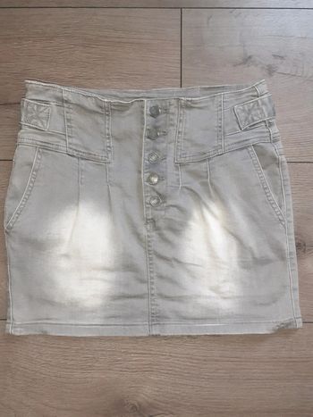 Mini jupe jean grise