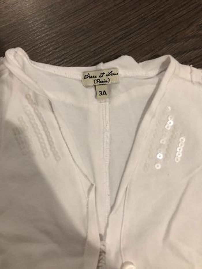 Gilet, boléro blanc Eliane et Léna - photo numéro 2
