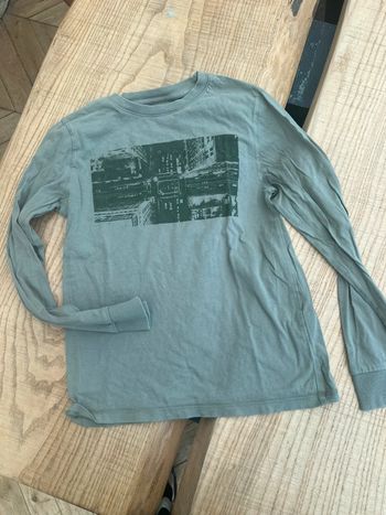 T-shirt manches longues kaki garçon kiabi 10 ans