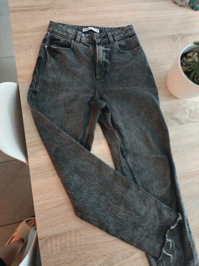 Jeans gris Zara - photo numéro 4