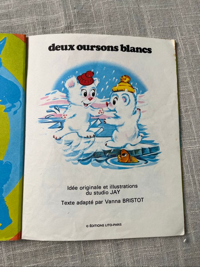 Livre vintage Deux oursons blancs - photo numéro 3