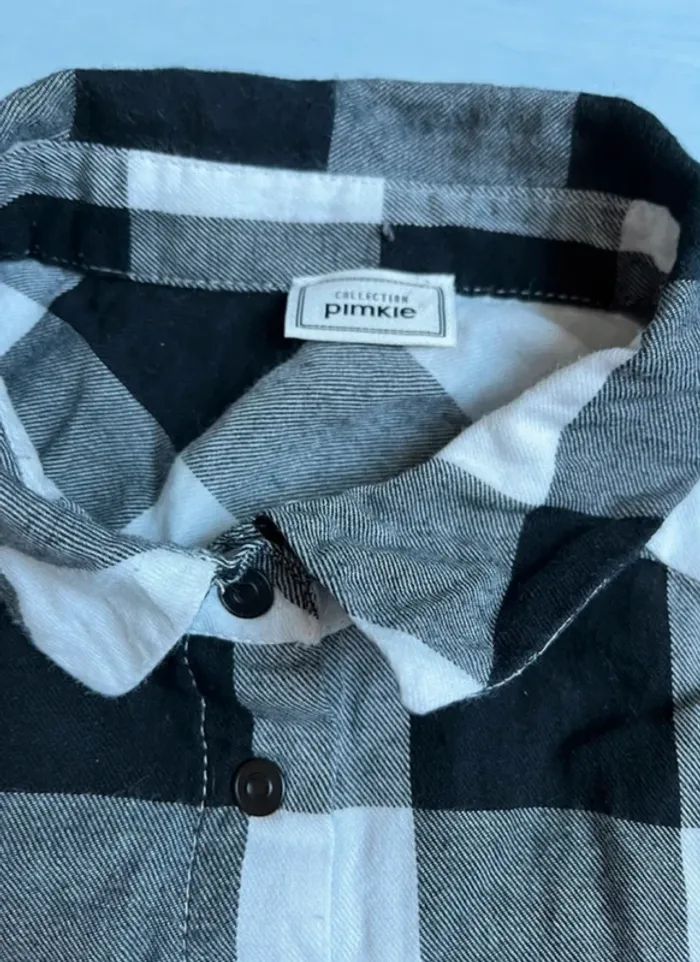 Chemise à carreaux pimkie noir gris et blanc - photo numéro 6