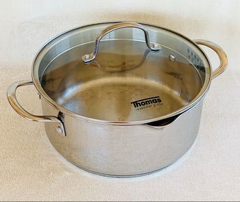 Faitout marmite inox Thomas avec couvercle en verre