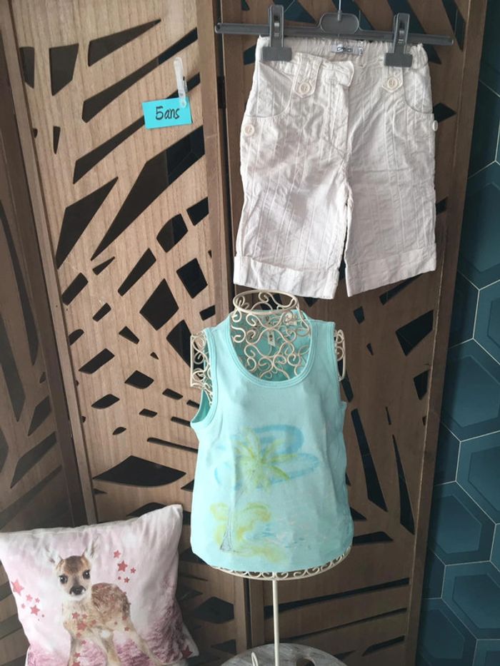 Ensemble shirt et top fille 5 ans