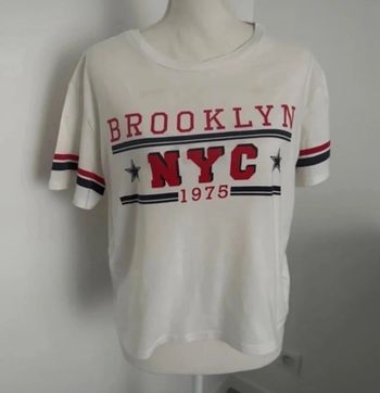 Haut T-shirt blanc H&M Divided taille 38 ou M