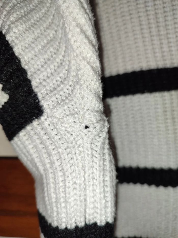 Pull marinière rayé noir et blanc Pimkie taille S - photo numéro 8