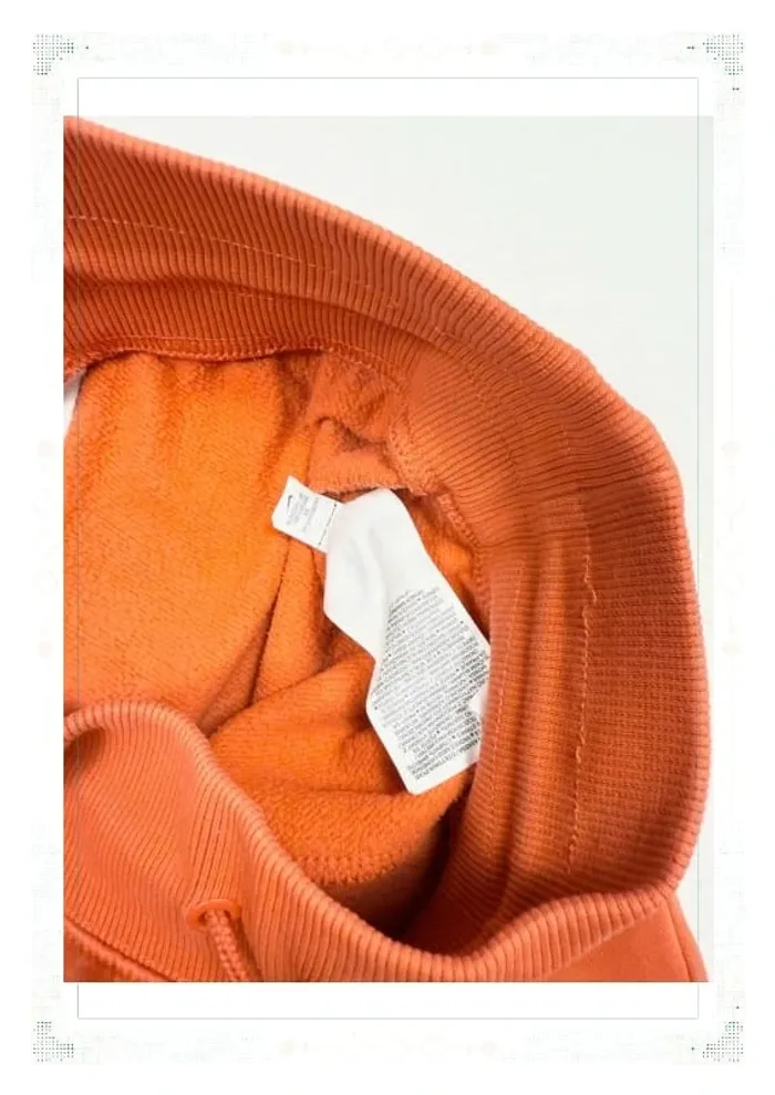Nike pantalon taille haute coupe large orange femme taille XS coton - photo numéro 7