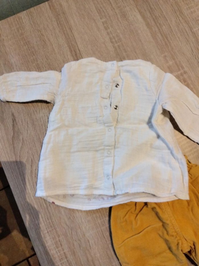 Ensemble taille 3 mois blanc et jaune - photo numéro 4