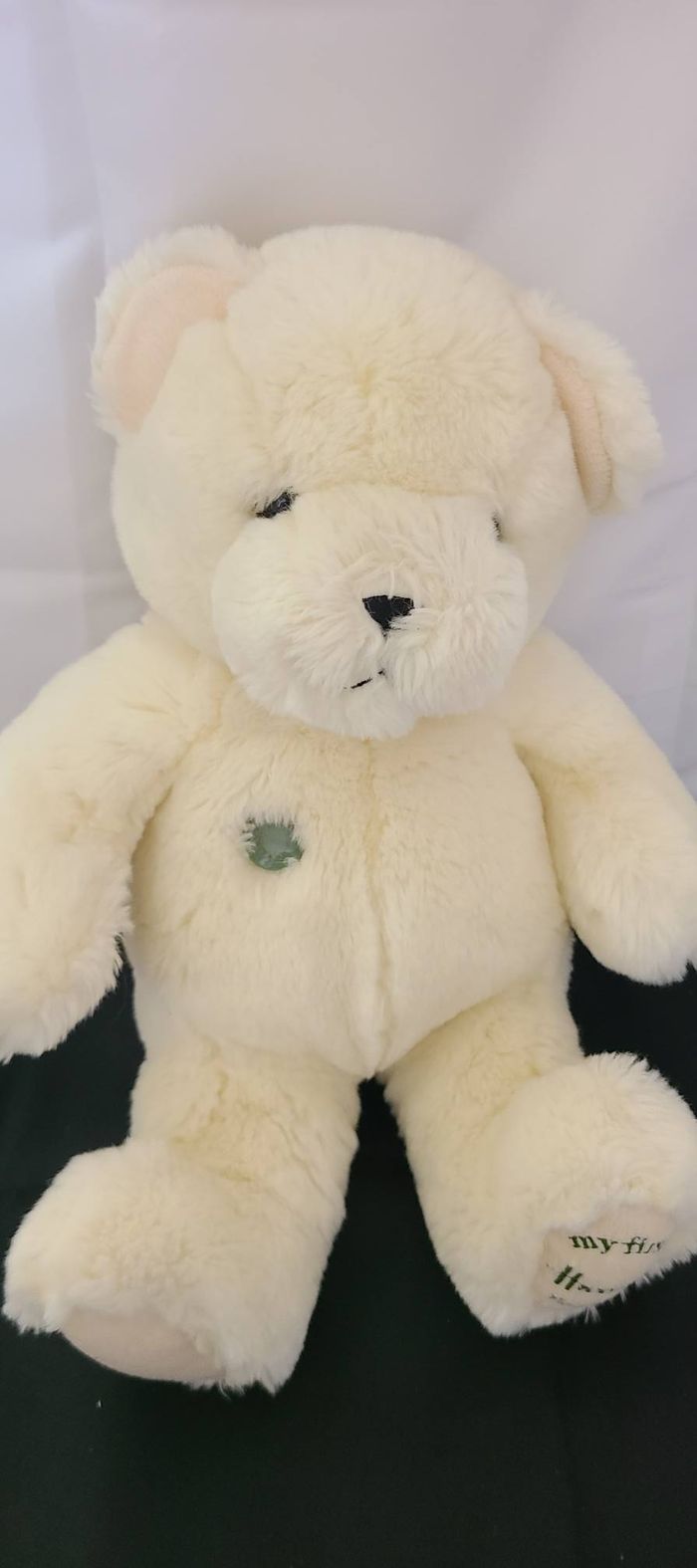 Peluche ours en peluche My First Harrods ivoire crème nez noir - photo numéro 7