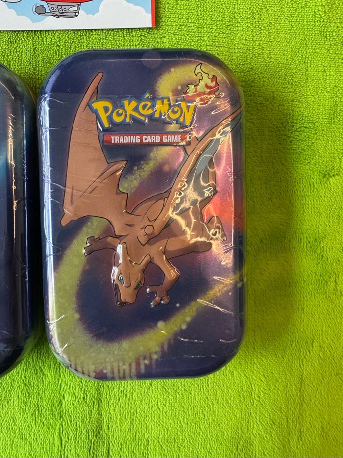 Lot de 2 Mini Tins Kanto Dracaufeu et Mew Neuf et Scellé - photo numéro 2